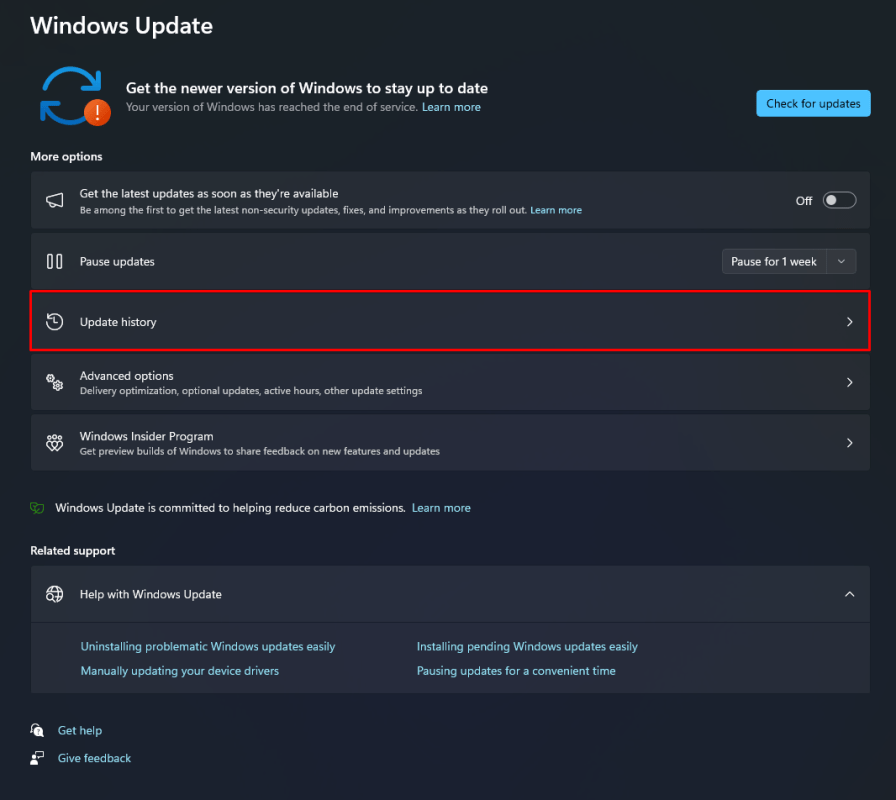 How to Find Windows 11 Update History