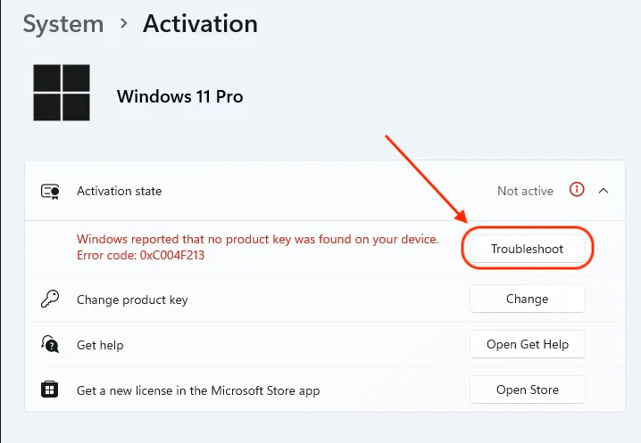 Where Is the Windows 11 Activation Troubleshooter