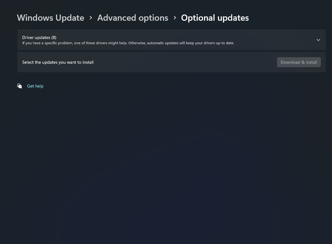 Where to Find Optional Updates