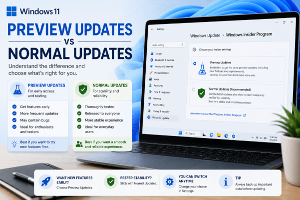 Windows 11 Preview Updates vs Normal Updates