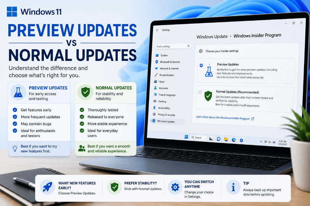 Windows 11 Preview Updates vs Normal Updates