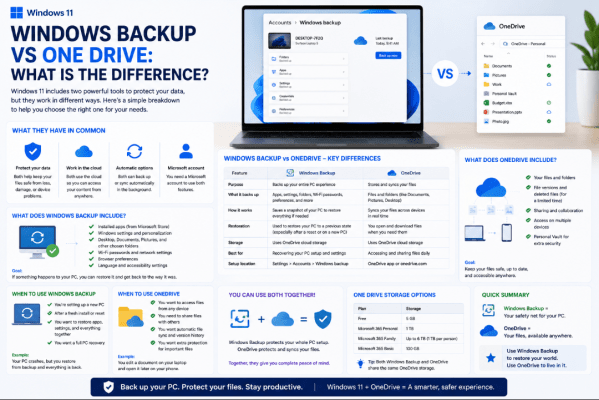 Windows Backup vs OneDrive