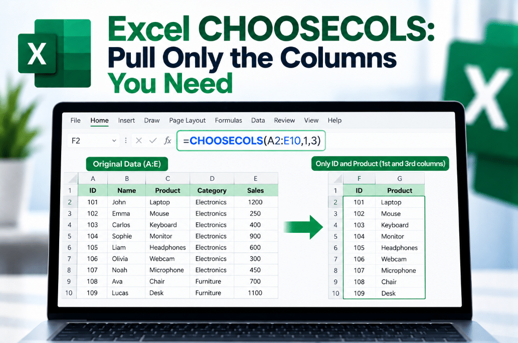 Excel CHOOSECOLS