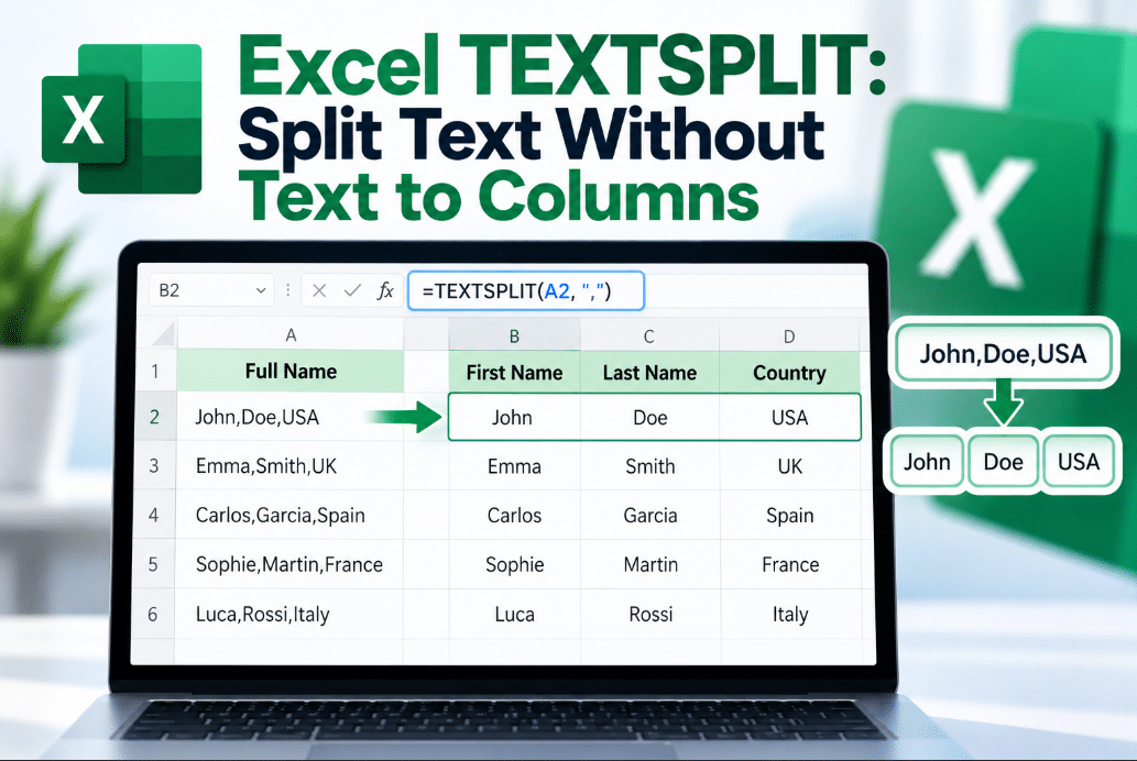 Excel TEXTSPLIT