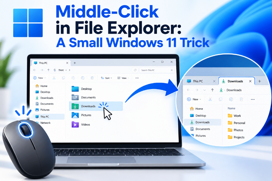 Middle-Click in File Explorer