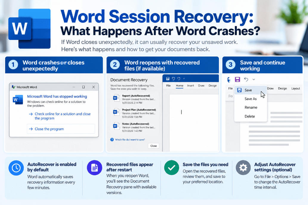 Word Session Recovery