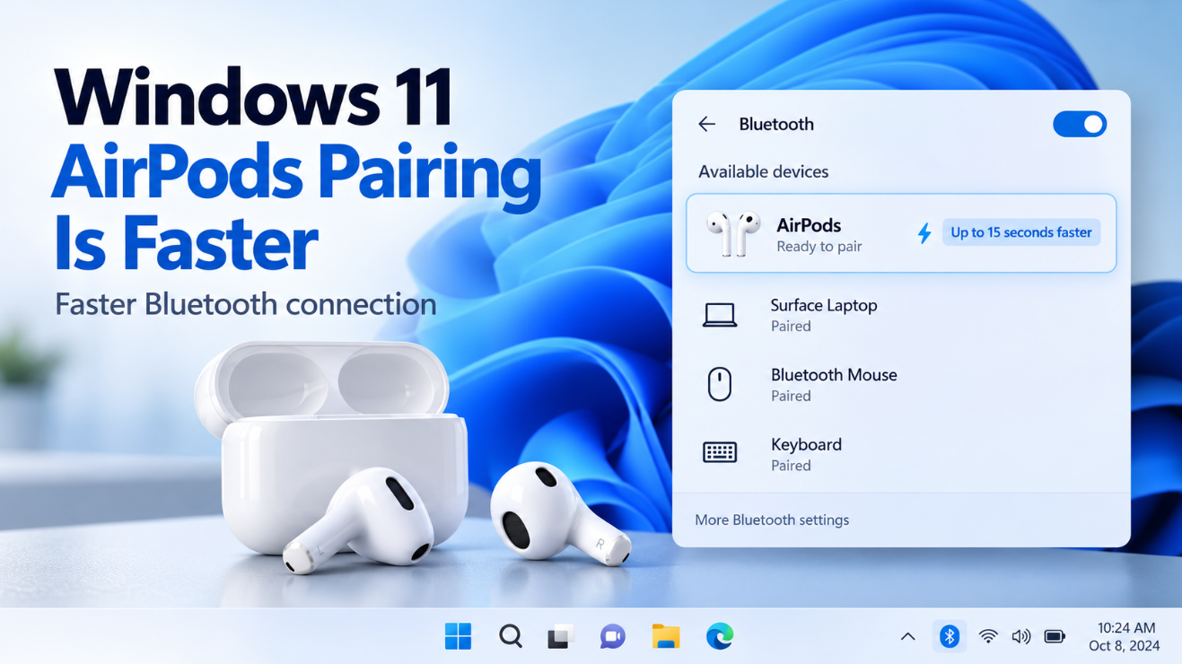 Windows 11 AirPods Pairing faster Bluetooth connection